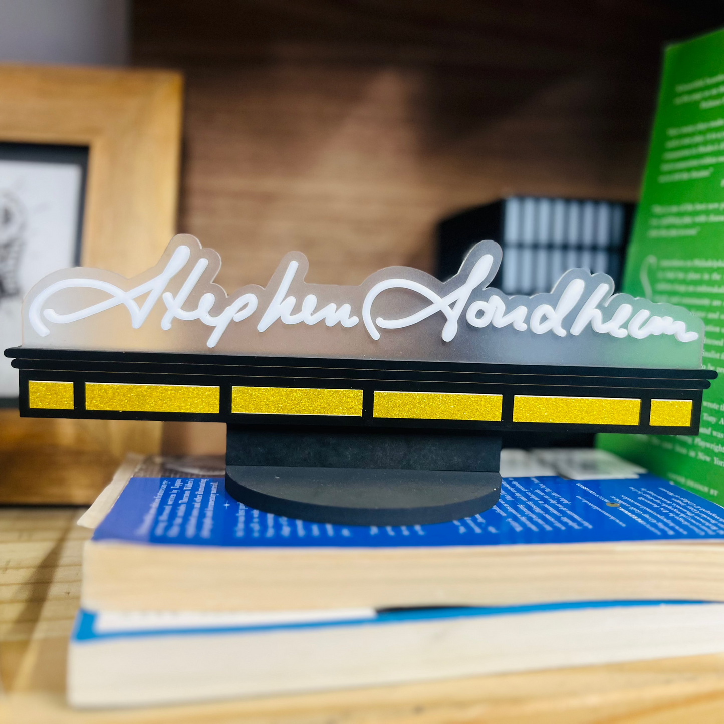 Stephen Sondheim Marquee Shelf Art