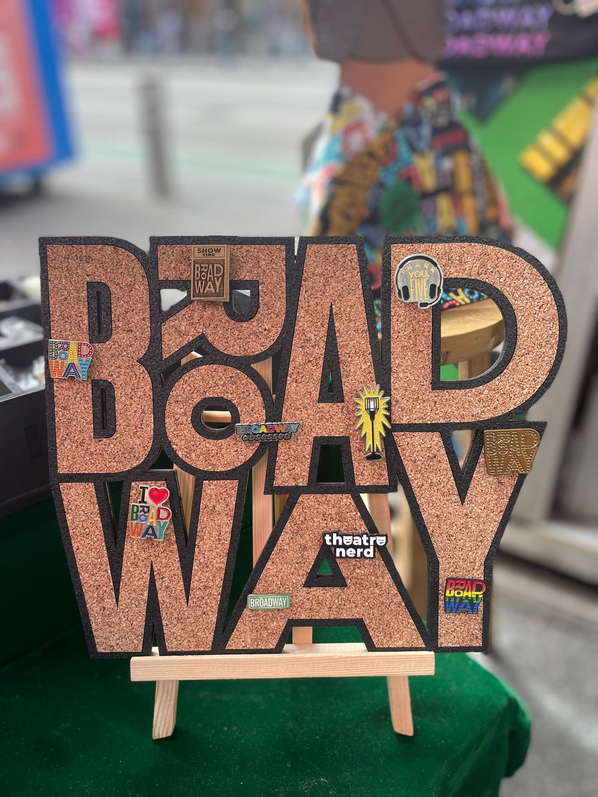 Broadway Cork Enamel Pin Display