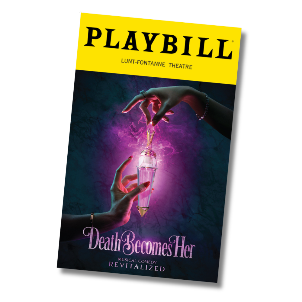 Death Becomes Her Playbill Sticker