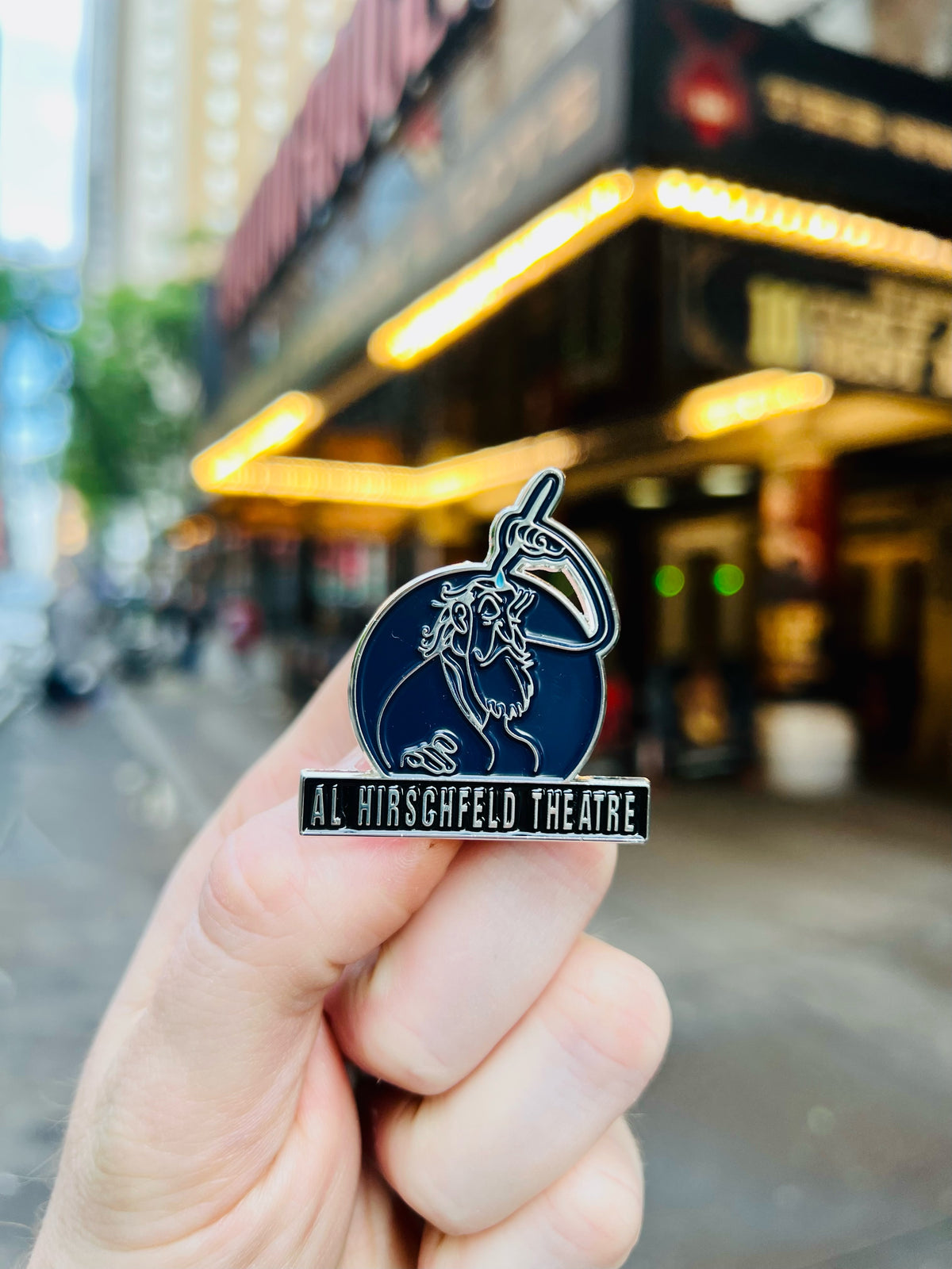 Al Hirschfeld Marquee Enamel Pin