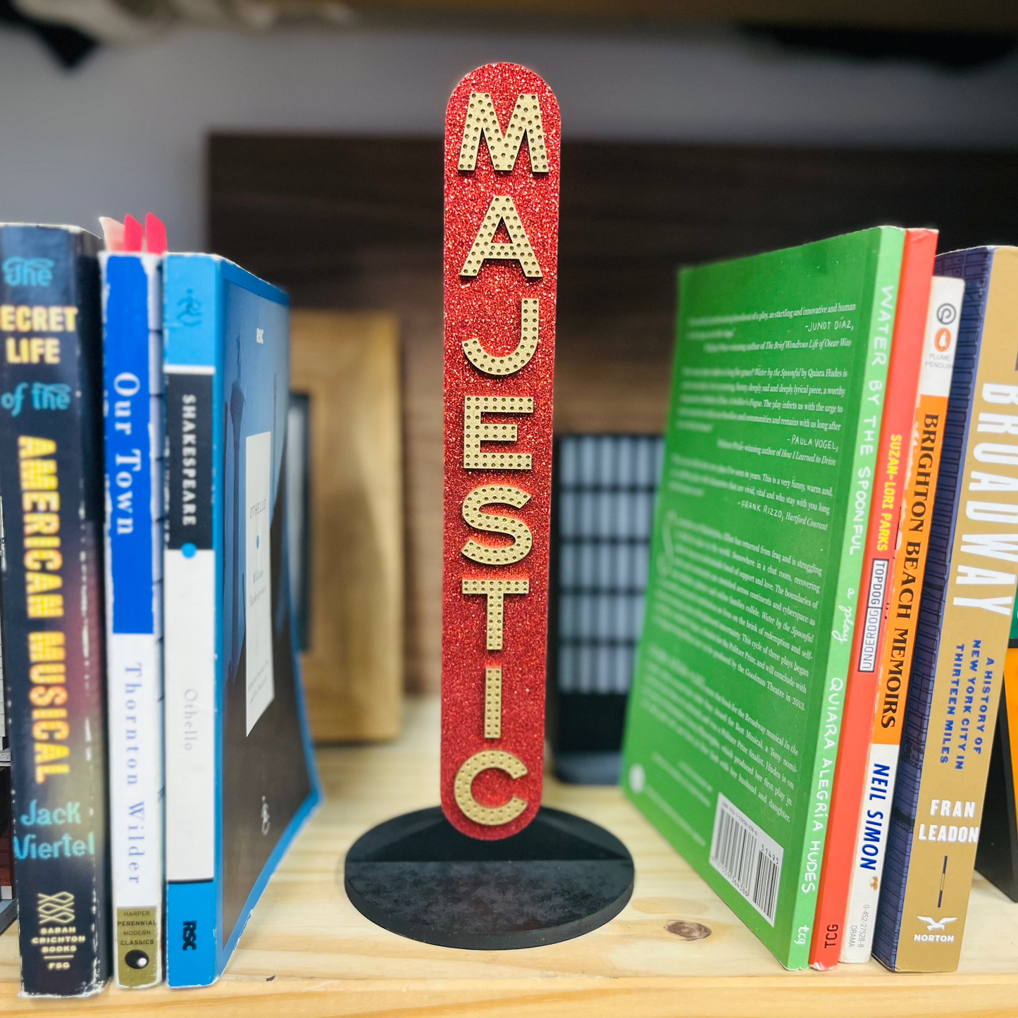 Majestic (Red) Marquee Shelf Art
