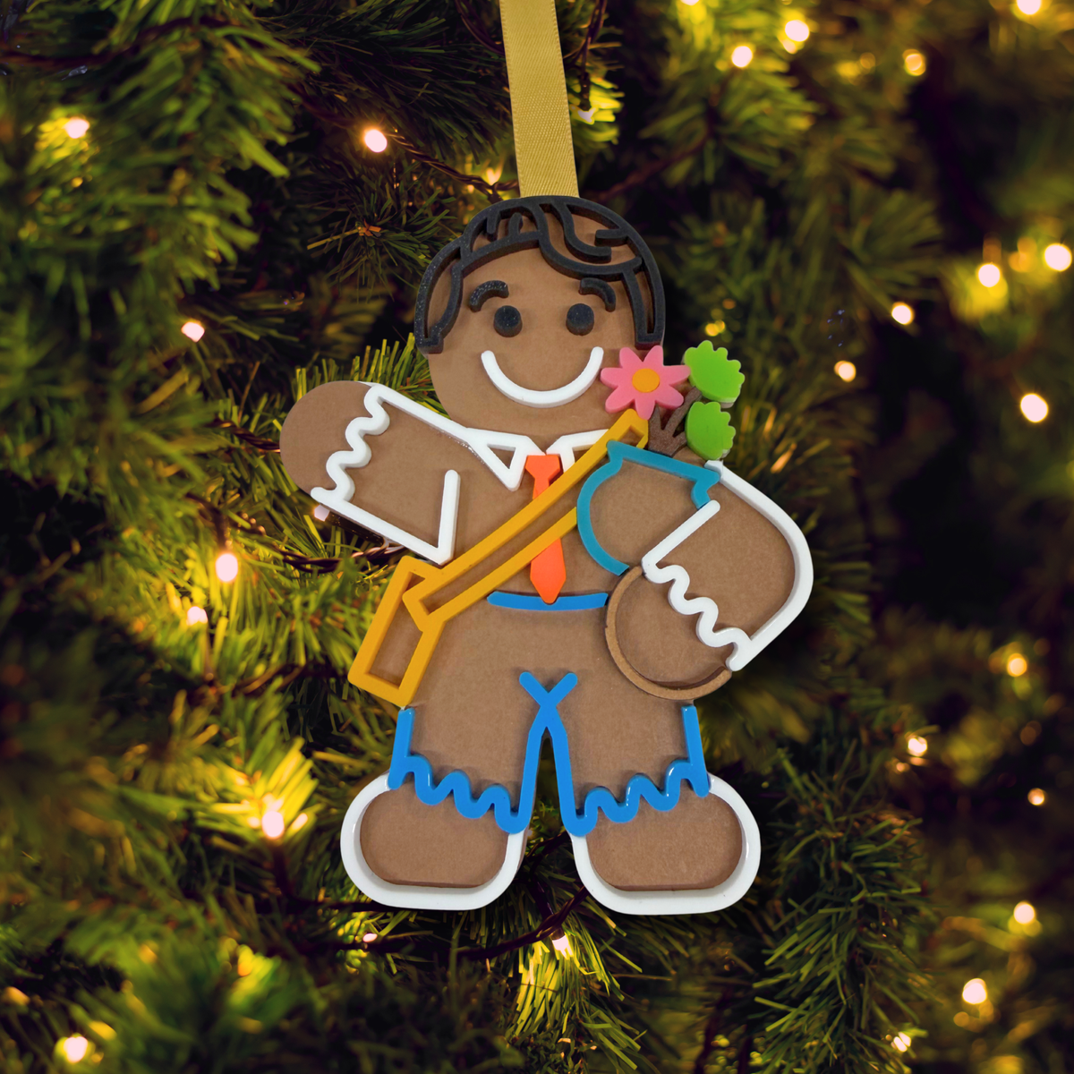 Gingerbread Futuristic Robot Ornament (2025 Collection)
