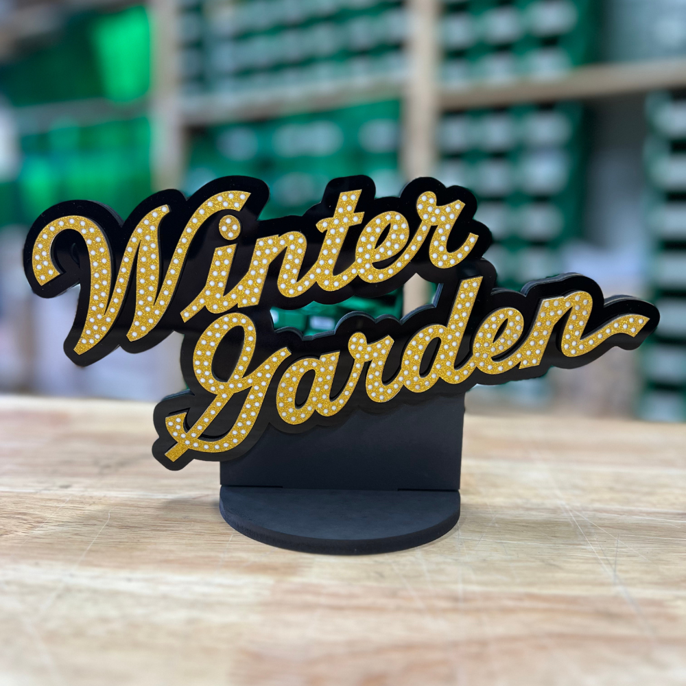 Winter Garden Marquee Shelf Art