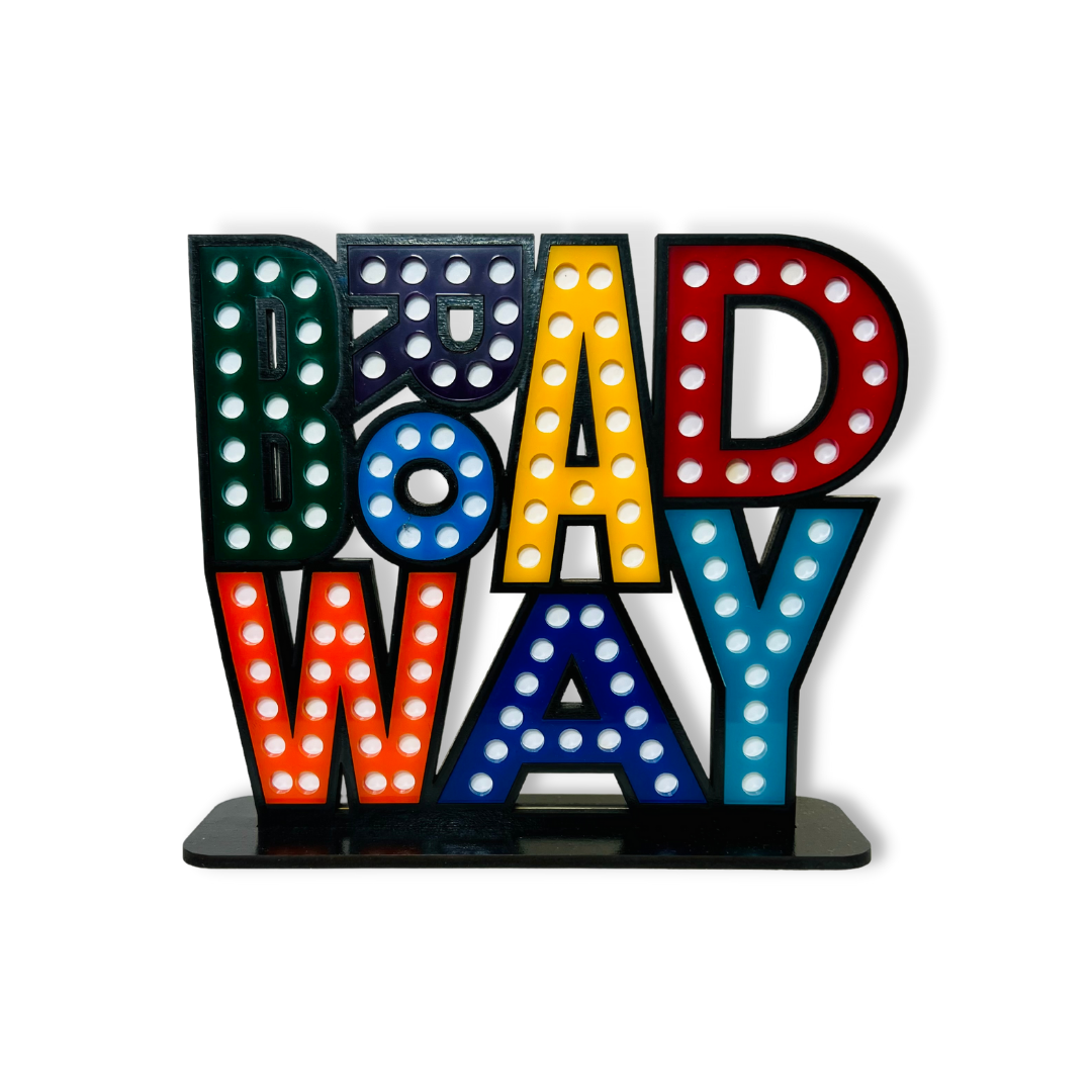 Broadway Sign Shelf Art