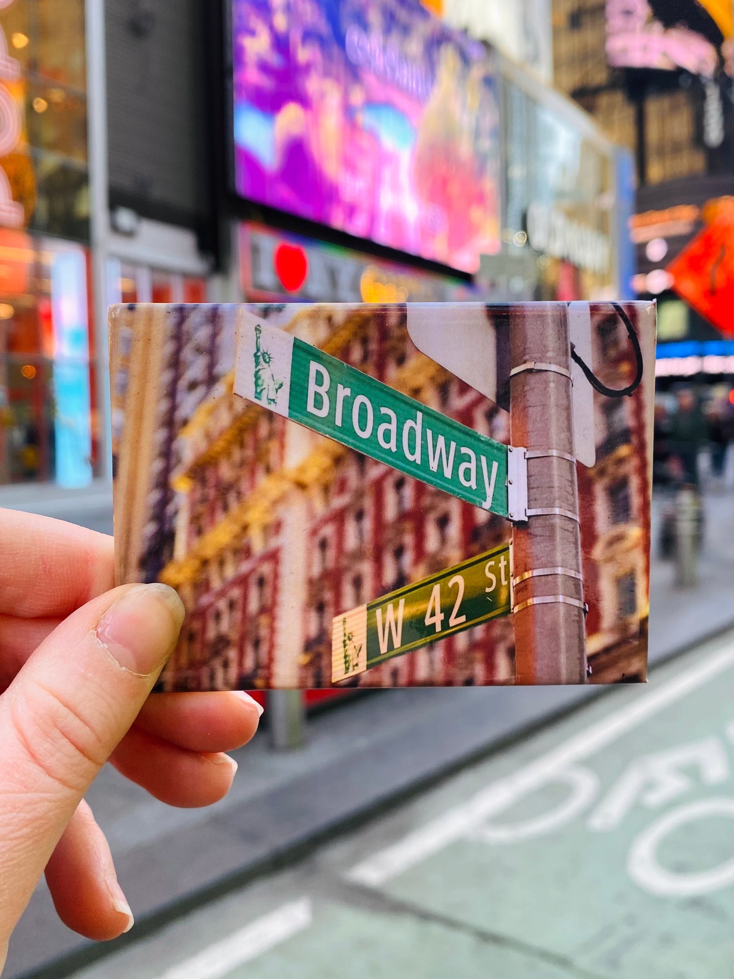 Street Sign Broadway Photo Magnet