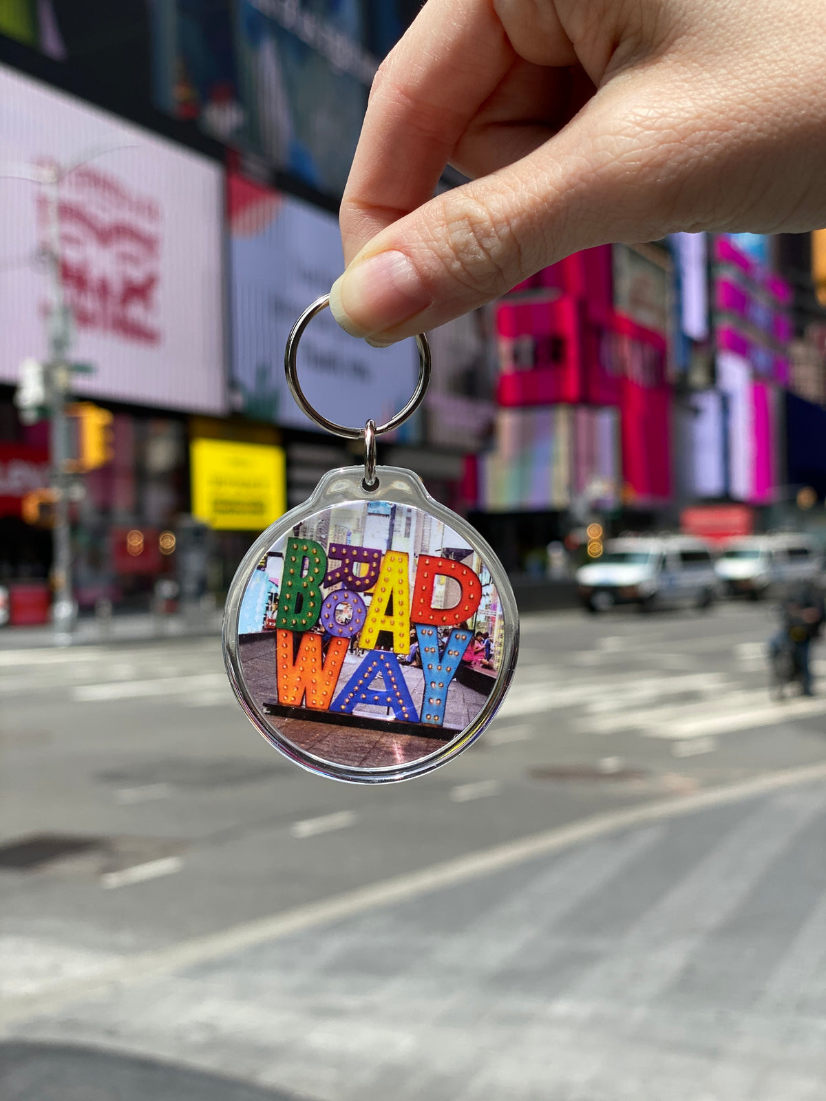 Circular Broadway Keychain